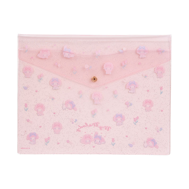 Sanrio | Clear Flat Case 25.5×0.5×20Cm 日本三丽鸥 按扣式 Pvc硬质文件袋/收纳袋 A5