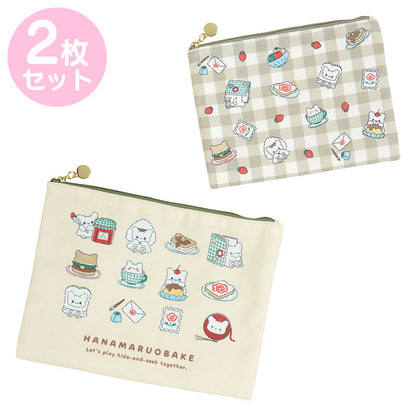 Sanrio | Hanamaruobake/Marumaru Flat Pouch Set 2Pcs (Always Together!)