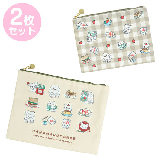 Sanrio | Hanamaruobake/Marumaru Flat Pouch Set 2Pcs (Always Together!)