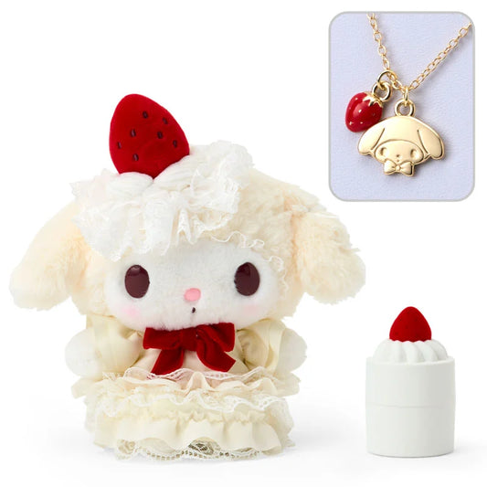 Sanrio | My Melody Plush Toy W22×D10×H17Cm & Necklace 46Cm Gift Set (Shortcake)
