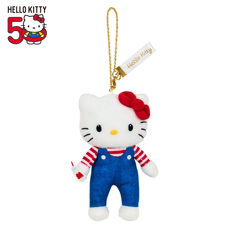 SANRIO | Hello Kitty Style up Long Leg Mascot Holder / Plush Keychain / Bag Charm 15×7×17cm (50th Anniversary Hello