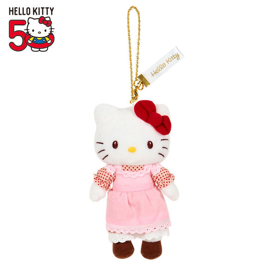 SANRIO | Hello Kitty Style up Long Leg Mascot Holder / Plush Keychain / Bag Charm 15×7×17cm (50th Anniversary Hello