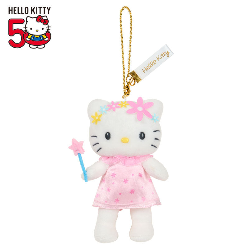 SANRIO | Hello Kitty Style up Long Leg Mascot Holder / Plush Keychain / Bag Charm 15×7×17cm (50th Anniversary Hello