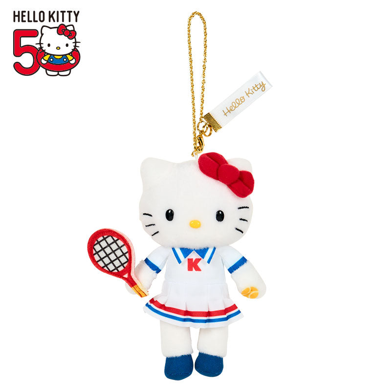 SANRIO | Hello Kitty Style up Long Leg Mascot Holder / Plush Keychain / Bag Charm 15×7×17cm (50th Anniversary Hello