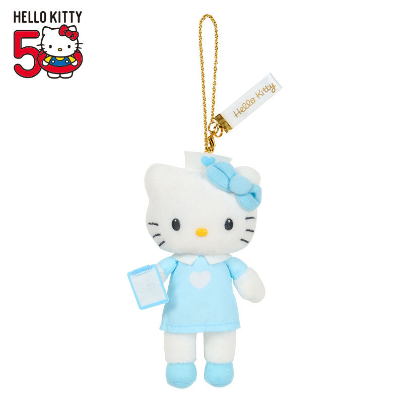 SANRIO | Hello Kitty Style up Long Leg Mascot Holder / Plush Keychain / Bag Charm 15×7×17cm (50th Anniversary Hello
