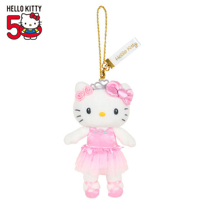 SANRIO | Hello Kitty Style up Long Leg Mascot Holder / Plush Keychain / Bag Charm 15×7×17cm (50th Anniversary Hello