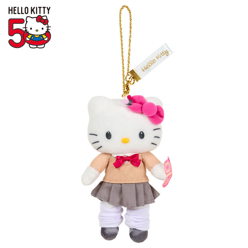 SANRIO | Hello Kitty Style up Long Leg Mascot Holder / Plush Keychain / Bag Charm 15×7×17cm (50th Anniversary Hello