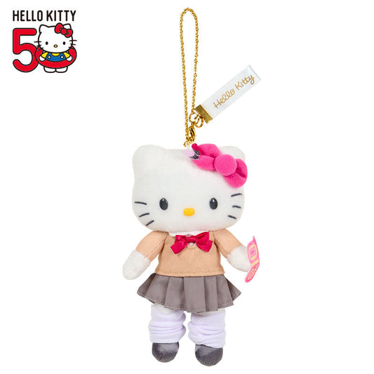 SANRIO | Hello Kitty Style up Long Leg Mascot Holder / Plush Keychain / Bag Charm 15×7×17cm (50th Anniversary Hello