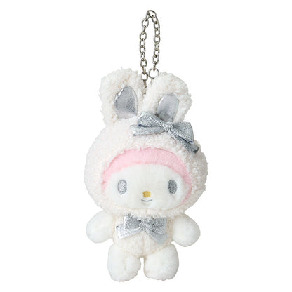 Sanrio | My Melody Mascot Charm Holder Keychain 16.2 X 10.3 6.3Cm (Fluffy Snow Rabbit)