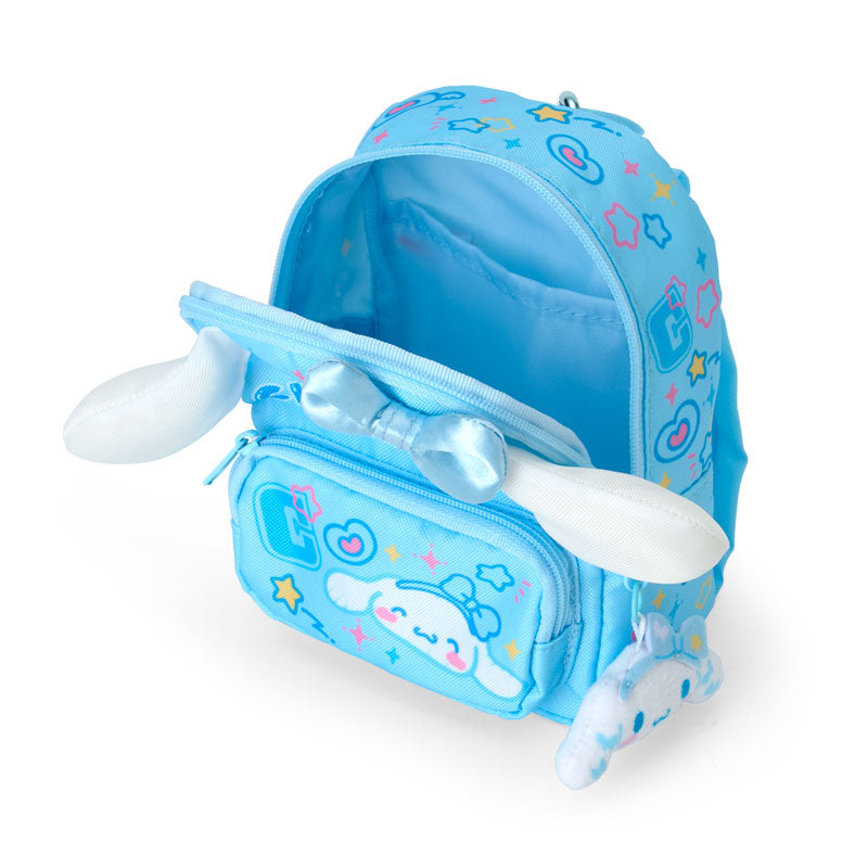 Sanrio | Cinnamoroll Backpack-Shaped Pouch with Carabiner 12×8×15cm (Academy Kirameki Festival / School Festival)