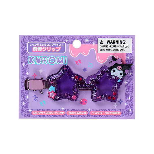 Sanrio | Kuromi Bangs Clip Hair Clip Star Sunglass Shape 11×7.9×1.1cm (Academy Kirameki Festival / School Festival)
