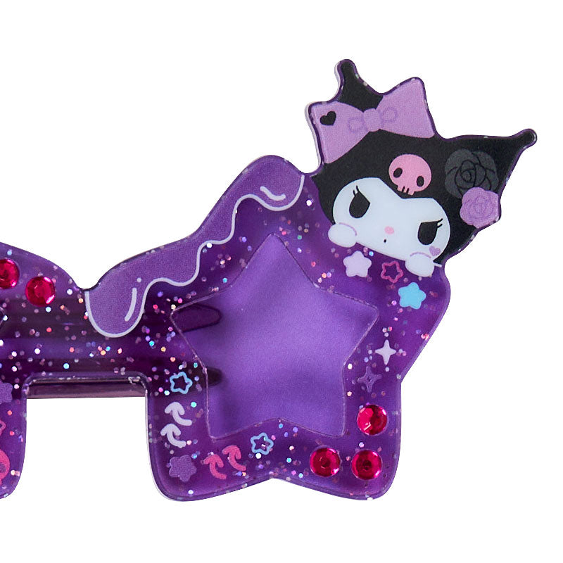 Sanrio | Kuromi Bangs Clip Hair Clip Star Sunglass Shape 11×7.9×1.1cm (Academy Kirameki Festival / School Festival)