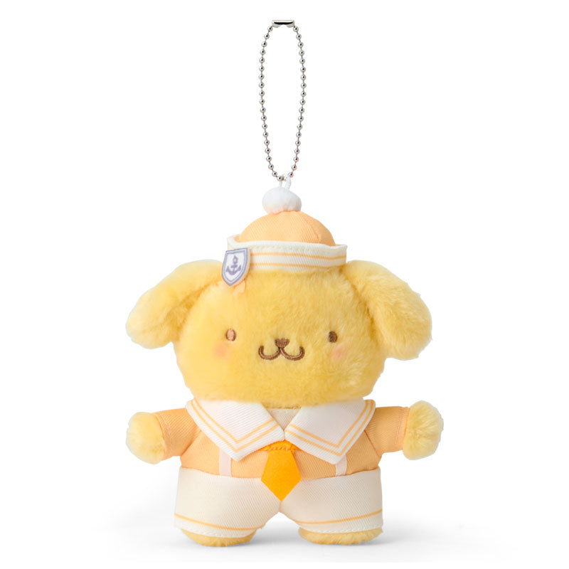 SANRIO | Pompompurin Pom Pom Purin Mascot Holder Plush Keychain Bag Charm 15.2 x 9.9 x 6.5cm (Sailor Collar)