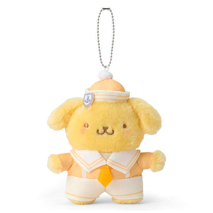 SANRIO | Pompompurin Pom Pom Purin Mascot Holder Plush Keychain Bag Charm 15.2 x 9.9 x 6.5cm (Sailor Collar)