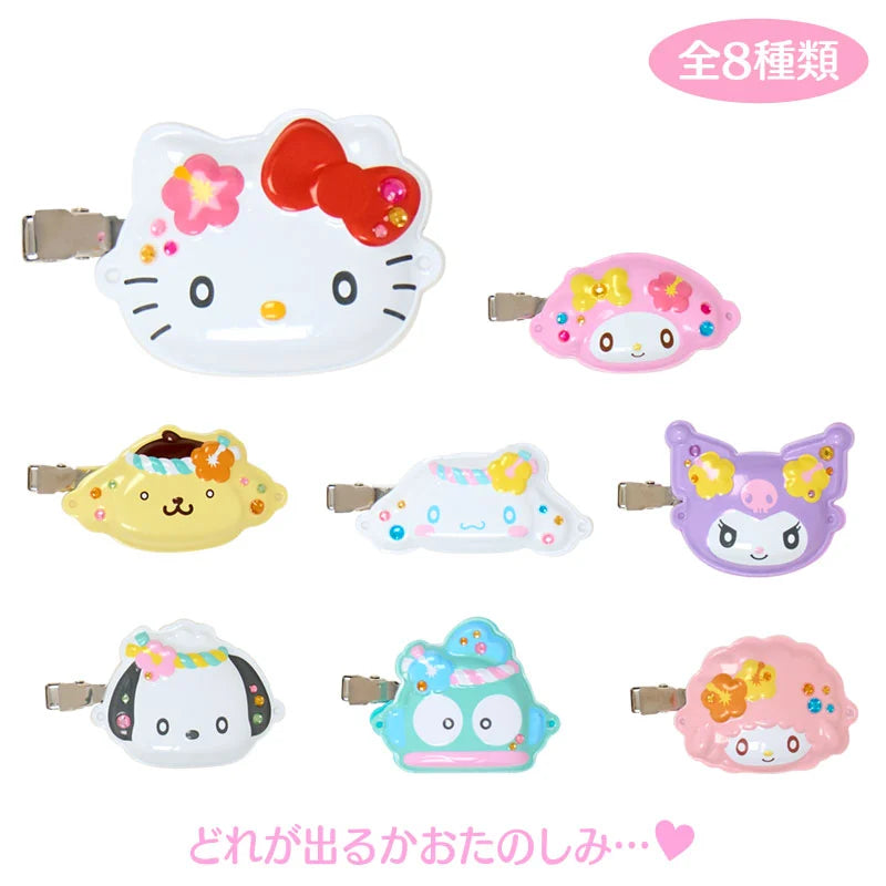 SANRIO | Secret Bangs Clip Hair Clip Blind Box 5.5×2×8cm (Summer Festival Character!)