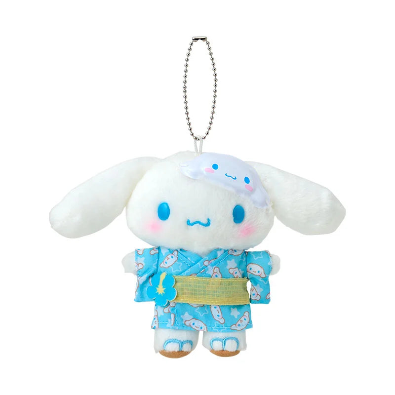 SANRIO | Cinnamoroll Mascot Holder Plush Keychain Bag Charm 10.5×6.5×14.5cm (Summer Festival Character!)