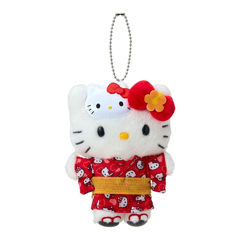 SANRIO | Hello Kitty Mascot Holder Plush Keychain Bag Charm 10.5×6.5×14.5cm (Summer Festival Character!)