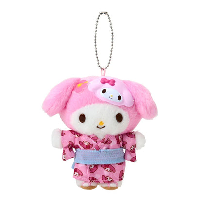 SANRIO | My Melody Mascot Holder Plush Keychain Bag Charm 10.5×6.5×14.5cm (Summer Festival Character!)