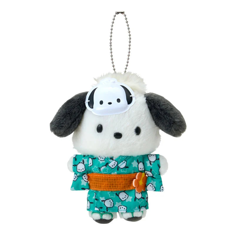 SANRIO | Pochacco Mascot Holder Plush Keychain Bag Charm 10.5×6.5×14.5cm (Summer Festival Character!)