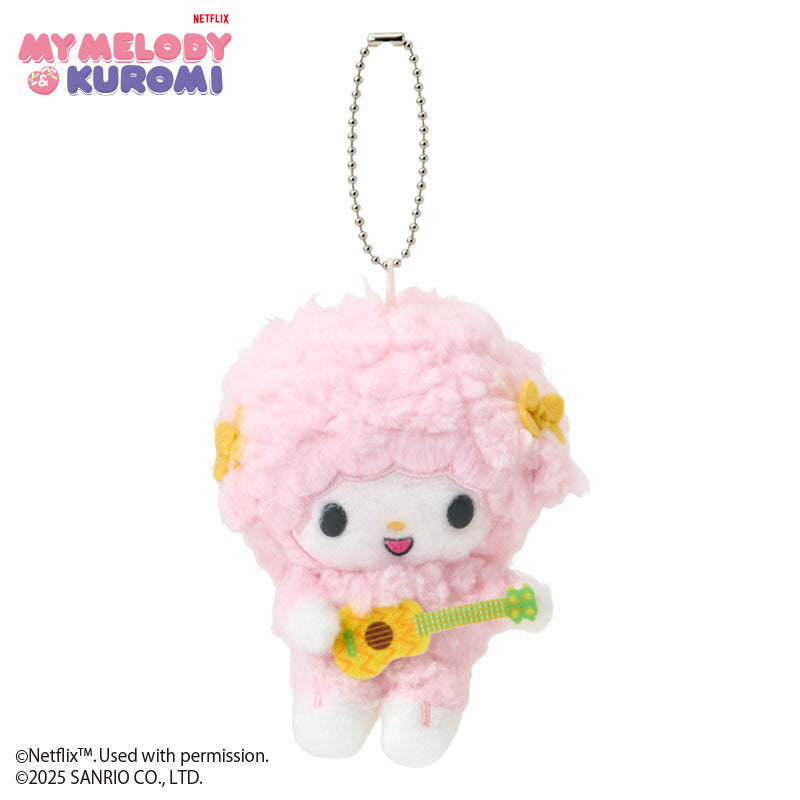 SANRIO | My Sweet Piano Guitar Plush Mascot Holder Keychain Bag Charm W8.5×D10×H6cm (Netflix My Melody & Kuromi)