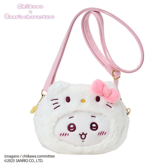 SANRIO x CHIIKAWA | Hello Kitty Chiikawa Plush Shoulder Bag Crossbody Bag 23.5×5×12.5cm