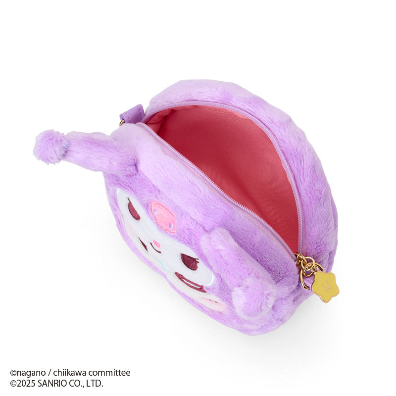 SANRIO x CHIIKAWA | Kuromi Momonga Plush Shoulder Bag Crossbody Bag 23.5×5×12.5cm