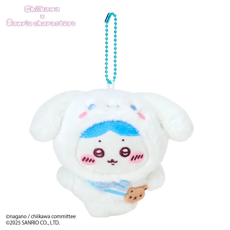 SANRIO x CHIIKAWA | Cinnamoroll Hachiware Mascot Holder Bag Charm Plush Keychain 10×6×12.5cm