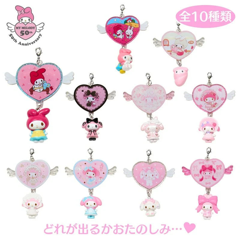 SANRIO｜My Melody Secret Phone Charm Mystery Bag Blind Box A 1pc 6×3×7.5cm (My Melody 50th Anniversary & Kuromi 20th