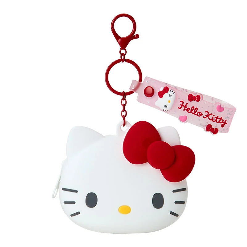 SANRIO | Hello Kitty Mini Silicone Pouch Keychain Bag Charm 108×46×90mm (My Deco Bag)