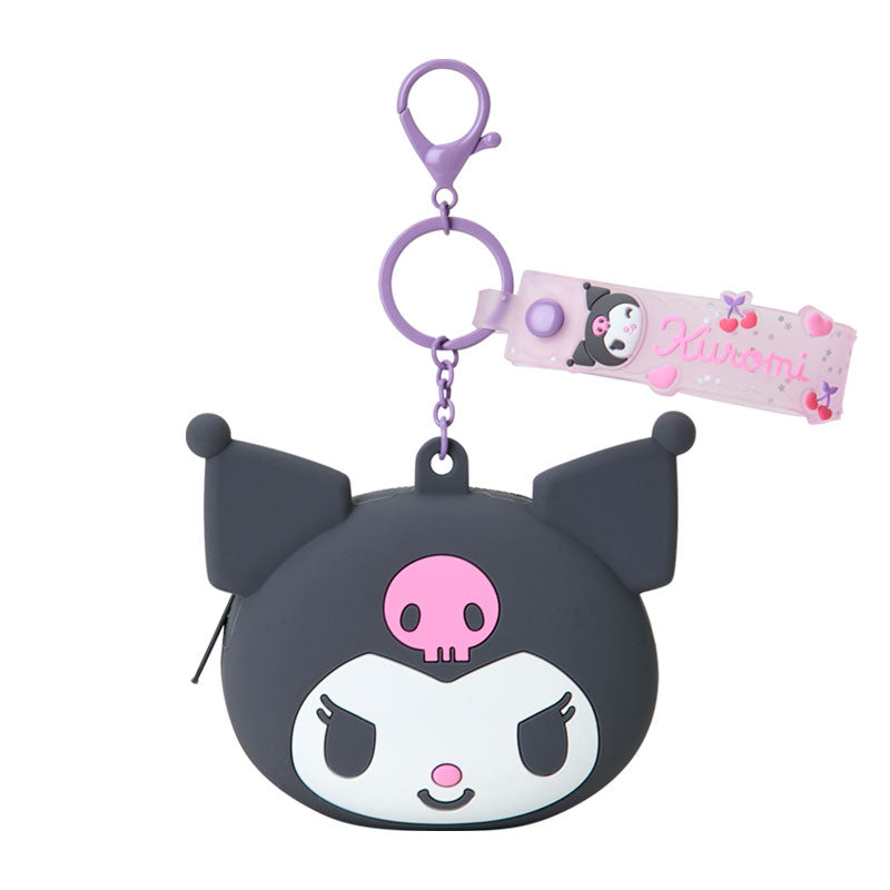 SANRIO | Kuromi Mini Silicone Pouch Keychain Bag Charm 108×46×90mm (My Deco Bag)