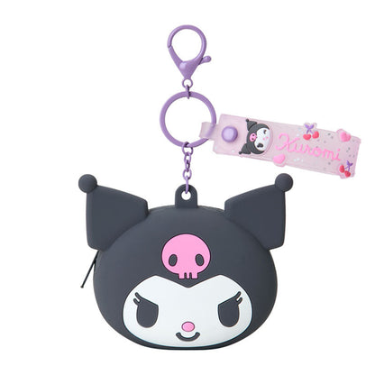 SANRIO | Kuromi Mini Silicone Pouch Keychain Bag Charm 108×46×90mm (My Deco Bag)