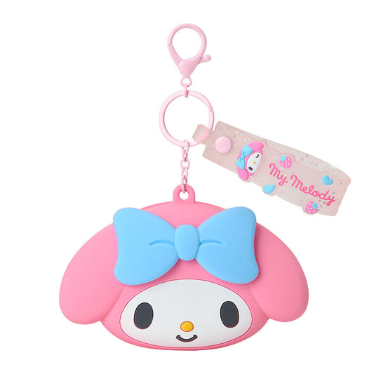 SANRIO | My Melody Mini Silicone Pouch Keychain Bag Charm 108×46×90mm (My Deco Bag)