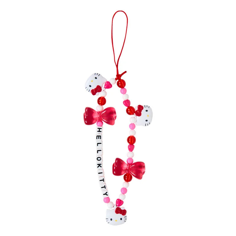 SANRIO | Hello Kitty Bead Strap with Mascot Phone Strap 50×8×160mm (Ribbon)