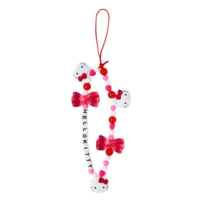 SANRIO | Hello Kitty Bead Strap with Mascot Phone Strap 50×8×160mm (Ribbon)