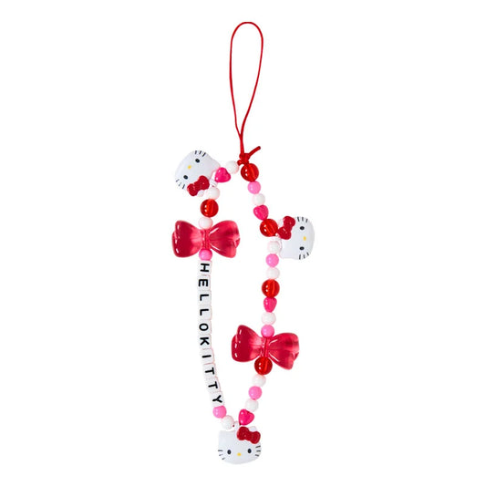 SANRIO | Hello Kitty Bead Strap with Mascot Phone Strap 50×8×160mm (Ribbon)