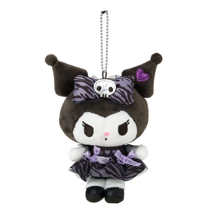 SABRIO | Kuromi Mascot Holder Plush Keychain Bag Charm 110 x 75 x 155mm (Monotone Animal)