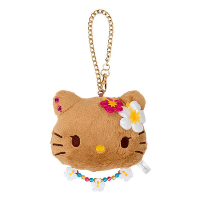 SANRIO | Hello Kitty Tanned Plush Keychain Mirror Mascot Charm 19×5×9cm (Endless Summer Vacation / Coconut Vacation