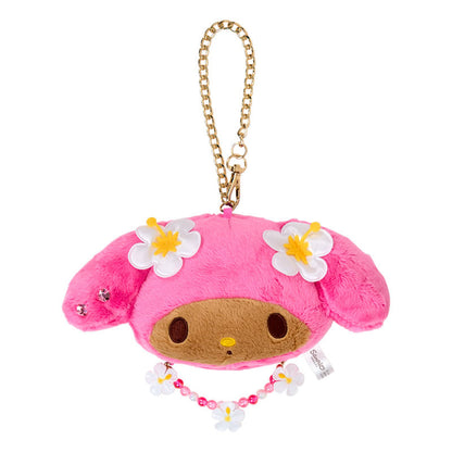 SANRIO | My Melody Tanned Plush Keychain Mirror Mascot Charm 19×5×9cm (Endless Summer Vacation / Coconut Vacation