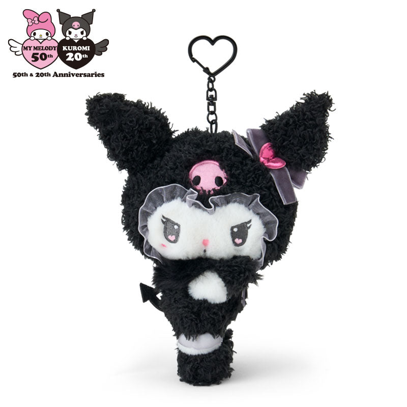 SANRIO | Kuromi Rabbit Mascot Holder Plush Keychain Bag Charm 14×8.5×18cm (Melousa Romiusa)