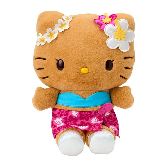 SANRIO | Hello Kitty Pink Tanned Plush Toy Plush Doll 16.5×15×21cm (Endless Summer Vacation / Coconut Vacation