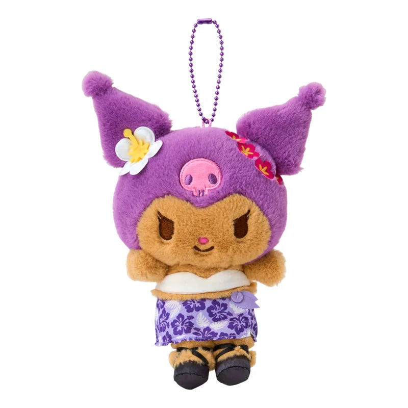 SANRIO | Kuromi Tanned Mascot Holder Plush Keychain Bag Charm 14×7×17cm (Endless Summer Vacation / Coconut Vacation
