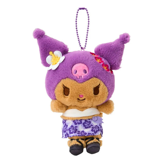 SANRIO | Kuromi Tanned Mascot Holder Plush Keychain Bag Charm 14×7×17cm (Endless Summer Vacation / Coconut Vacation