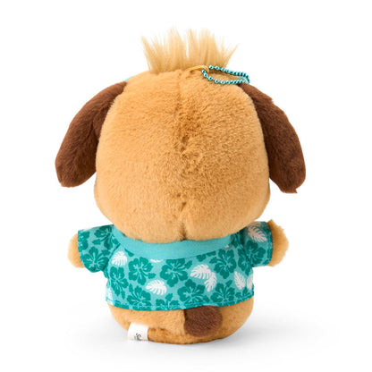 SANRIO | Pochacco Tanned Mascot Holder Plush Keychain Bag Charm 14×7×17cm (Endless Summer Vacation / Coconut Vacation