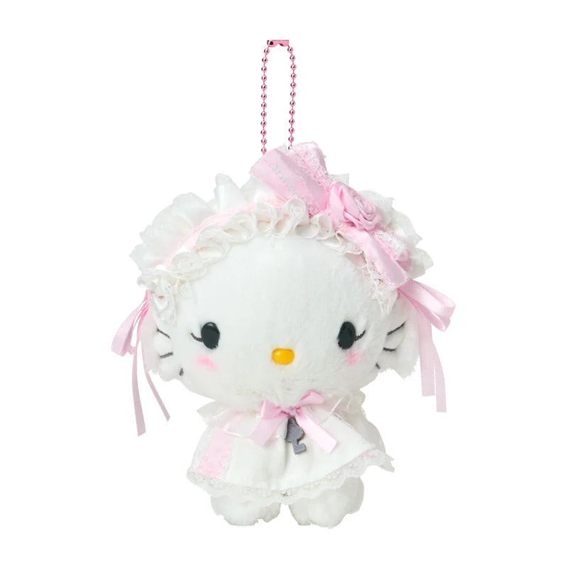 SANRIO | Charmmy Kitty Plush Mascot Holder Keychain Bag Charm 125×80×150mm (White Frill Design)