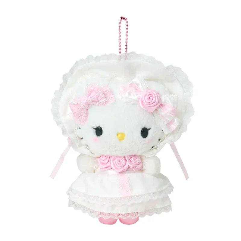 SANRIO | Hello Kitty Plush Mascot Holder Keychain Bag Charm 125×80×150mm (White Frill Design)