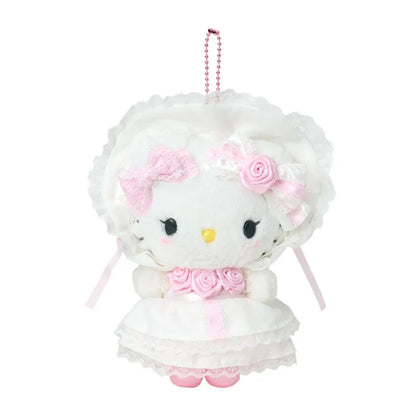 SANRIO | Hello Kitty Plush Mascot Holder Keychain Bag Charm 125×80×150mm (White Frill Design)
