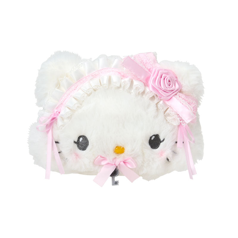 SANRIO | Charmmy Kitty Face-shaped Pouch 240×80×150mm (White Frill Design)