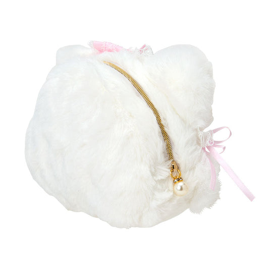 SANRIO | Charmmy Kitty Face-shaped Pouch 240×80×150mm (White Frill Design)