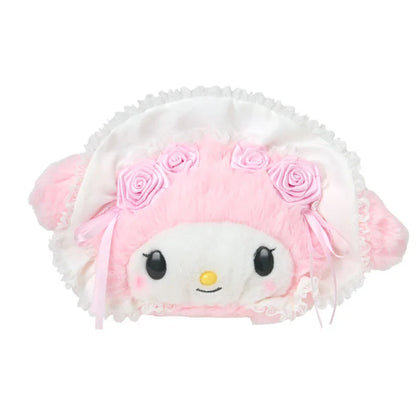 SANRIO | My Melody Face-shaped Pouch 240×80×150mm (White Frill Design)