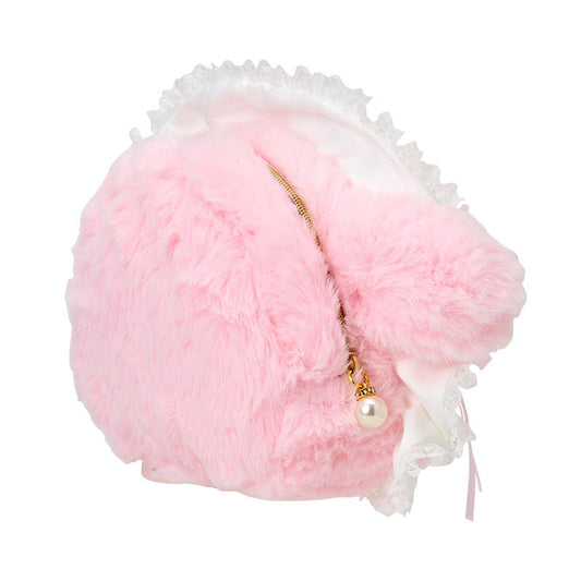 SANRIO | My Melody Face-shaped Pouch 240×80×150mm (White Frill Design)